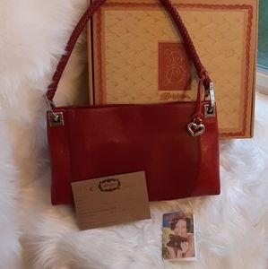 NWT! Brighton Vintage Red Purse Braided Strap